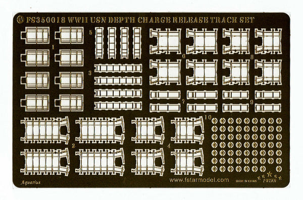 Fivestar PE 1/350 WWII USN Depth Charge Release Track Set FS350018