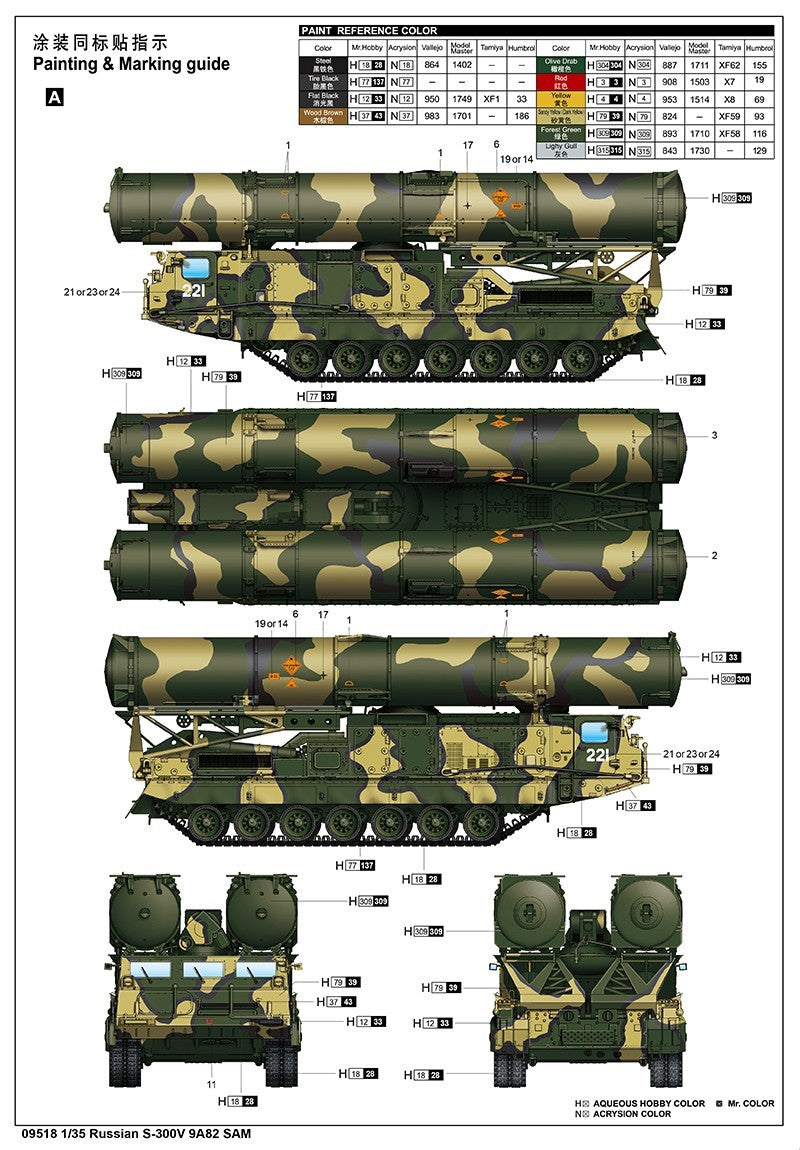 Trumpeter 09518 1/35 Russian S-300V 9A82 SAM Brand New Complete — detail view 3