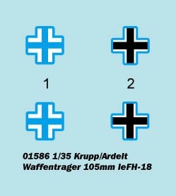 Trumpeter 01586 1/35 KRUPP ARDELT WAFFENTRAGER 105 mm LEFH-18 Model Kit
