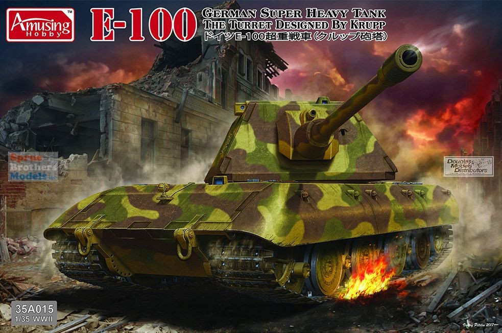AMU35A015 1:35 Amusing Hobby E-100 German Super Heavy Tank — scale model kit