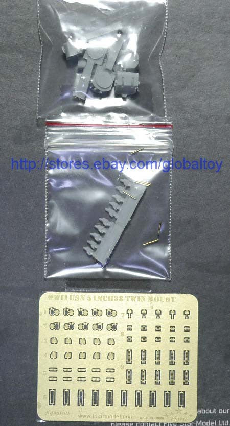 Fivestar PE 1/700 WWII USN 5inch/38 resin Twin Turrets for Destroyer FS700062