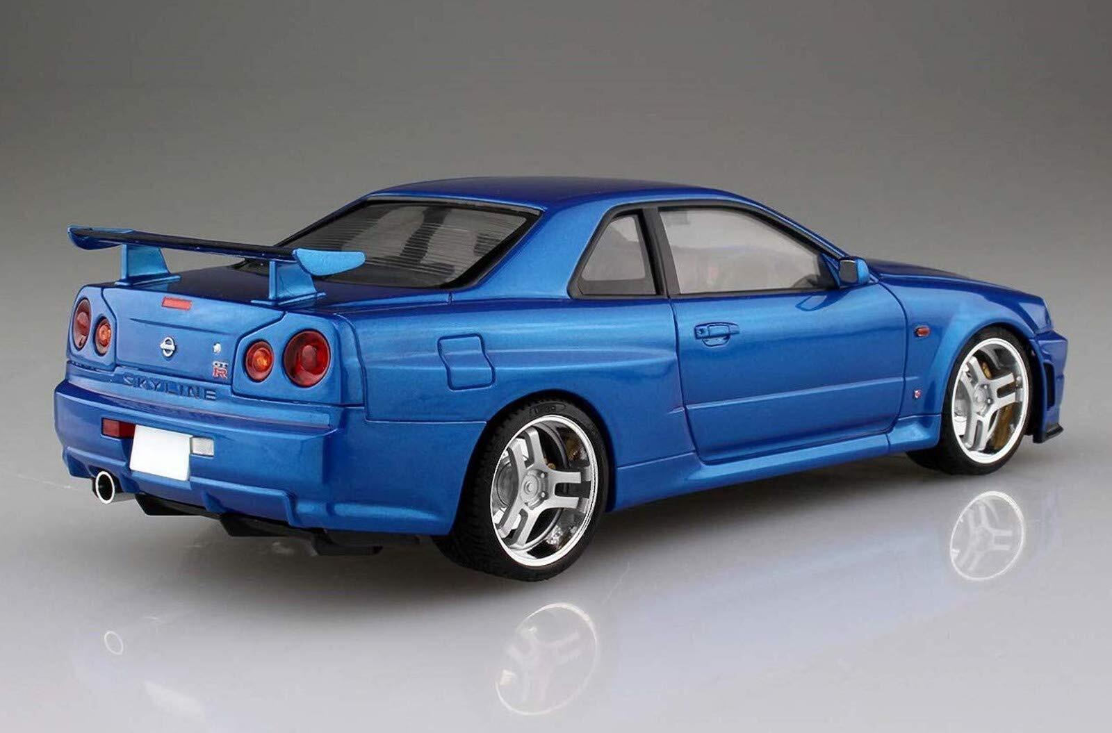 Aoshima AO-05733 1/24 Initial D Hoshino Kozo BNR34 Skyline GT-R sports car Secondary image