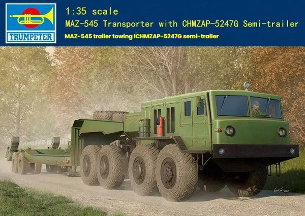 Trumpeter Models 01089 1/35 MAZ-545 Transporter with CHMZAP-5247G Semi-Trailer