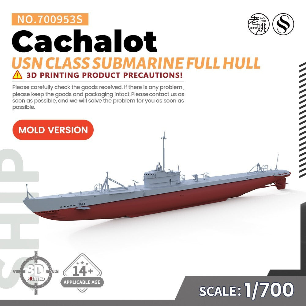 SSMODEL SS700953S 1/700 Military Model USN Cachalot Class Submarine Full Hull Main image