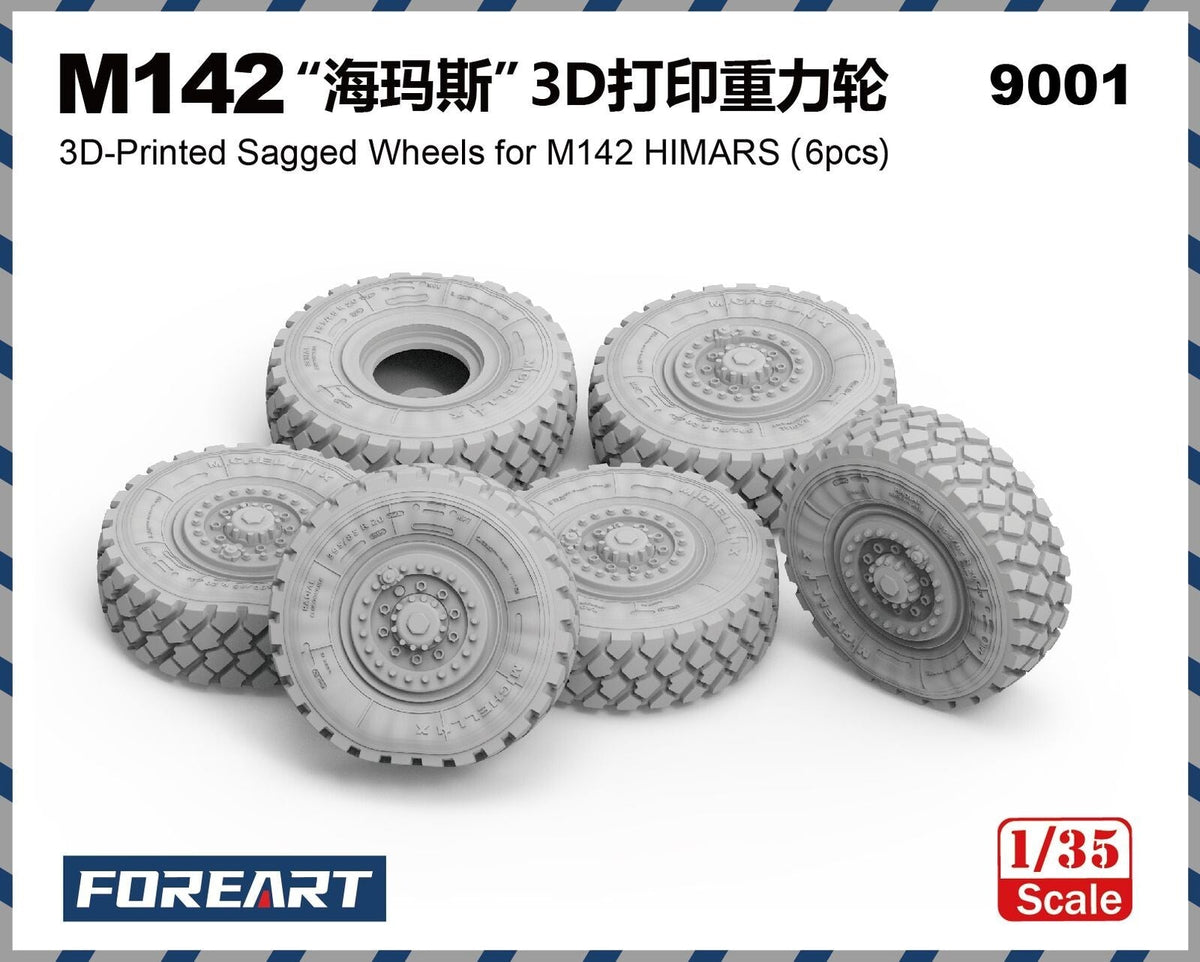 FOREART 9001 1/35 3D-Printed Sagged Wheels for M142 HIMARS Main image