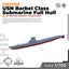 SSMODEL SS700951S 1/700 Military Model Kit USN Barbel Class Submarine Full Hull