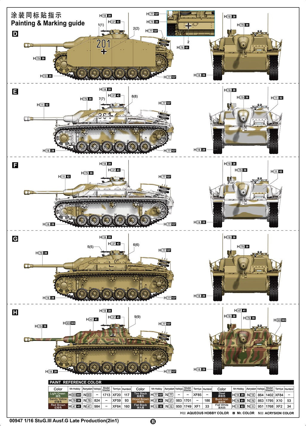 Trumpeter 00947 STUG.III AUSF.G LATE PRODUCTION (2 IN 1) 1:16 Mounting Kit- Secondary image