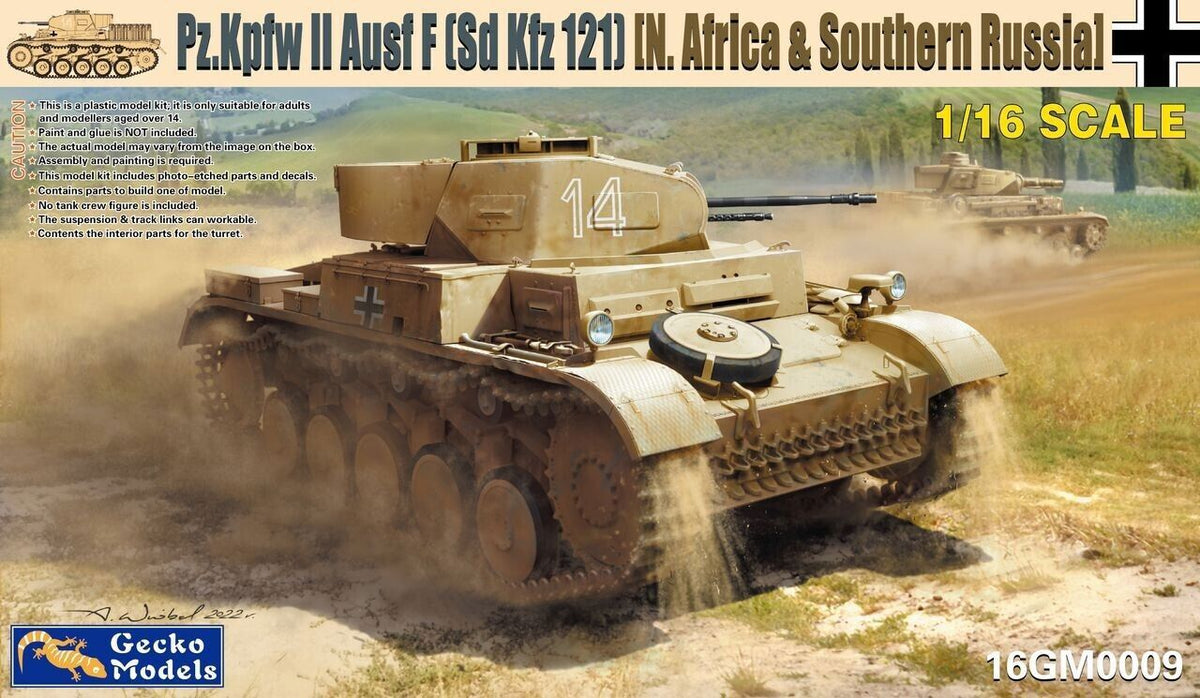 Gecko Models 16GM0009 1/16 Pz.kpfw II (Sd.Kfz. 121) Ausf. F Main image