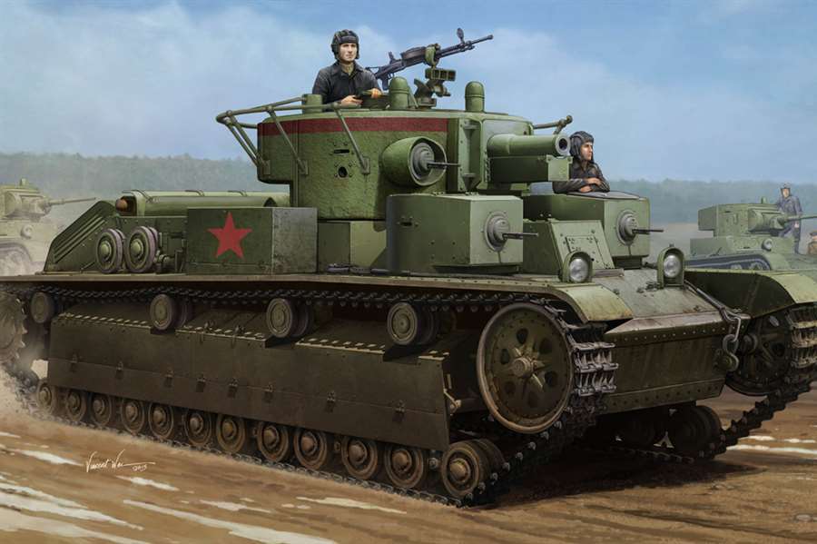 Hobby Boss 1/35 Soviet T-28 Medium Tank (Welded) #83852 *New Release* Main image