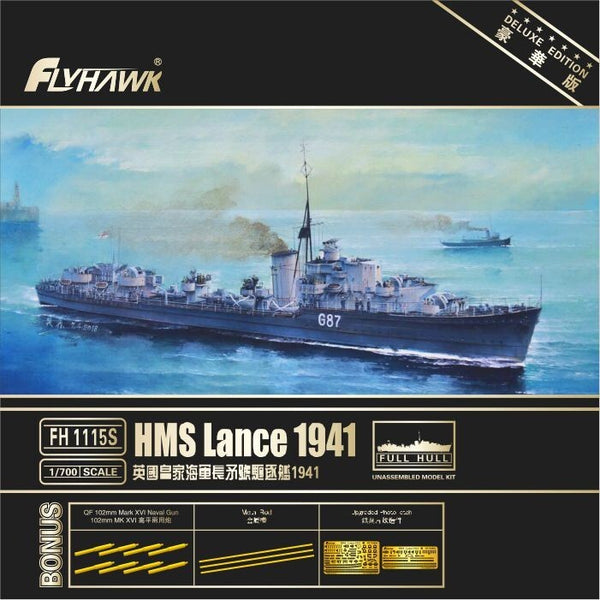 Flyhawk FH1115S 1/700 HMS Lance 1941 Deluxe Edition Plastic Model Kit
