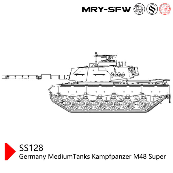SSMODEL SS35128 1/35 Military Model Germany MediumTanks Kampfpanzer M48 Super