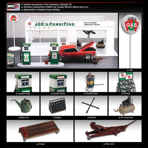 Academy 15122 1/24 Joe`s Power Plus Service Station (Accessory)