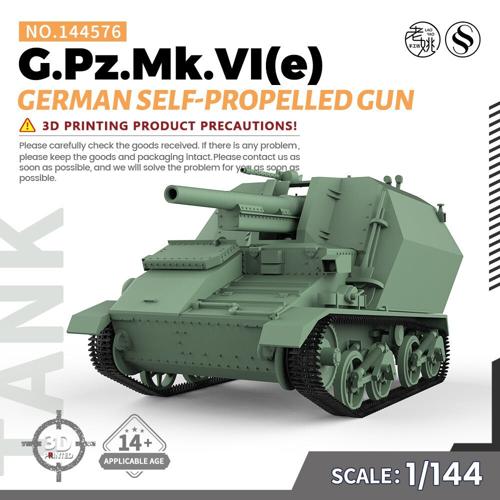SSMODEL SS144576 1/144 Military Model Kit German GPz.Mk.VI(e) Self-Propelled Gun