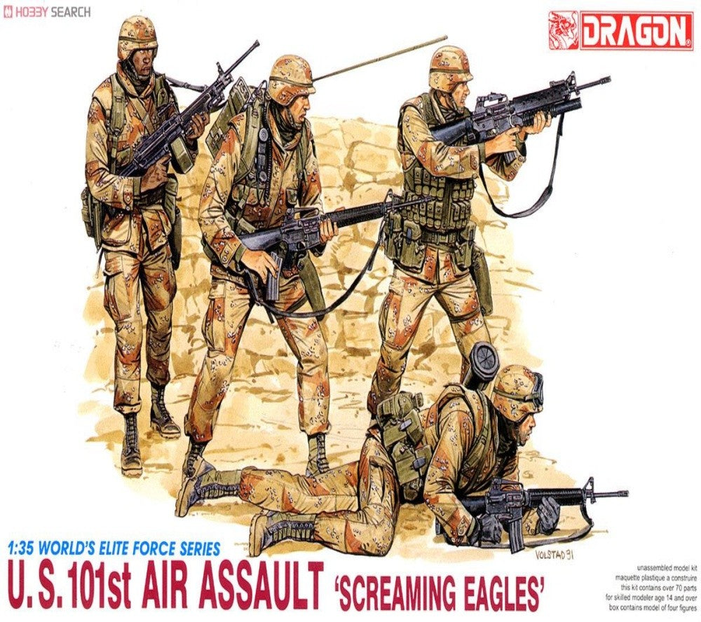 DRAGON 3011 1/35 U.S. 101st Air Assault `Screaming Eagles` Model Kit — scale model kit