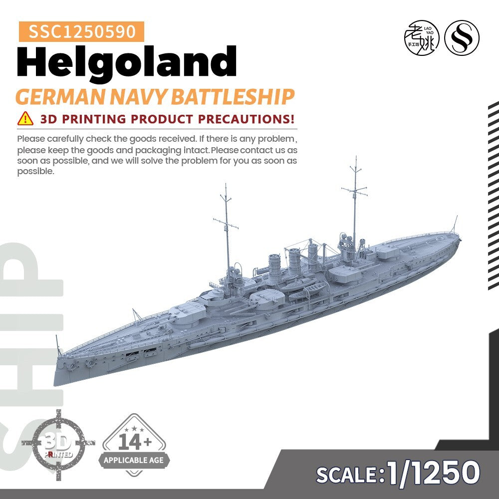 SSMODEL SSC1250590 1/1250 Military Model Kit German Navy Helgoland Battleship Main image