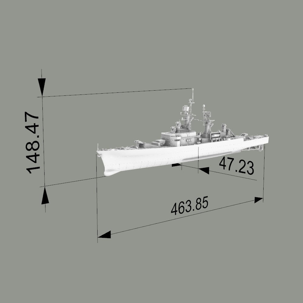 SSMODEL SSC350164S 1/350 Military Model USS Leahy Class Cruiser 1968 FULL HULL