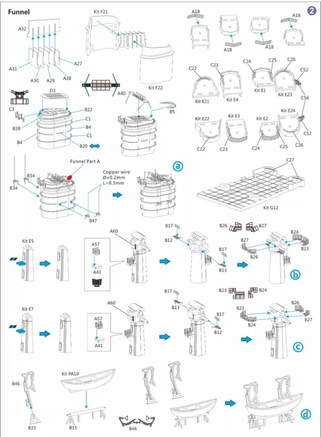 VERYFIRE VF700007 1:700 USS CA-134 Des Moines Detail Up Parts Set