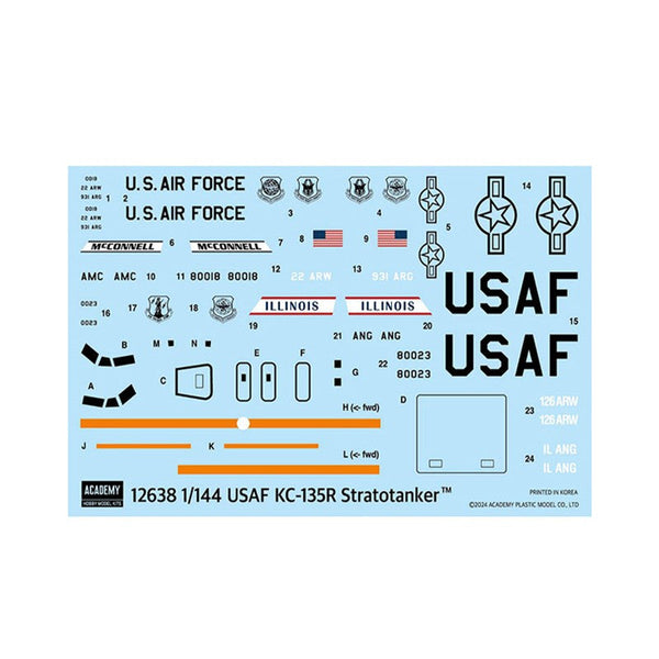 ACADEMY 12638 1/144 Scale KC-135R Stratotanker Model Kit