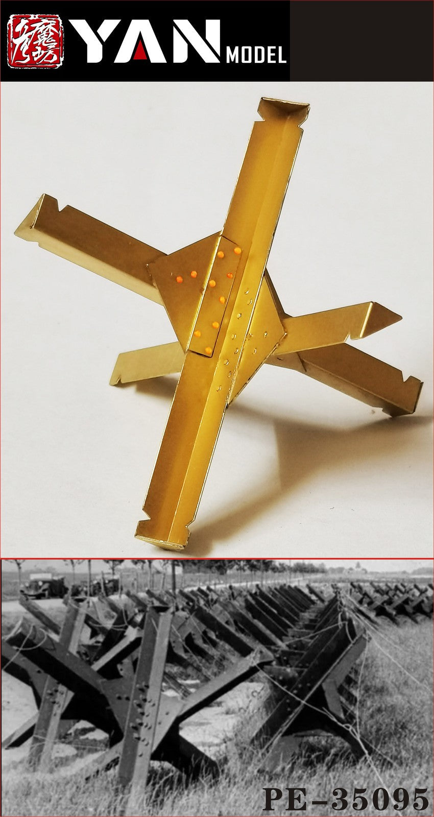 Yan Model PE35095 1/35 ANTI-TANK OBSTACLES(1)(Including six) Main image