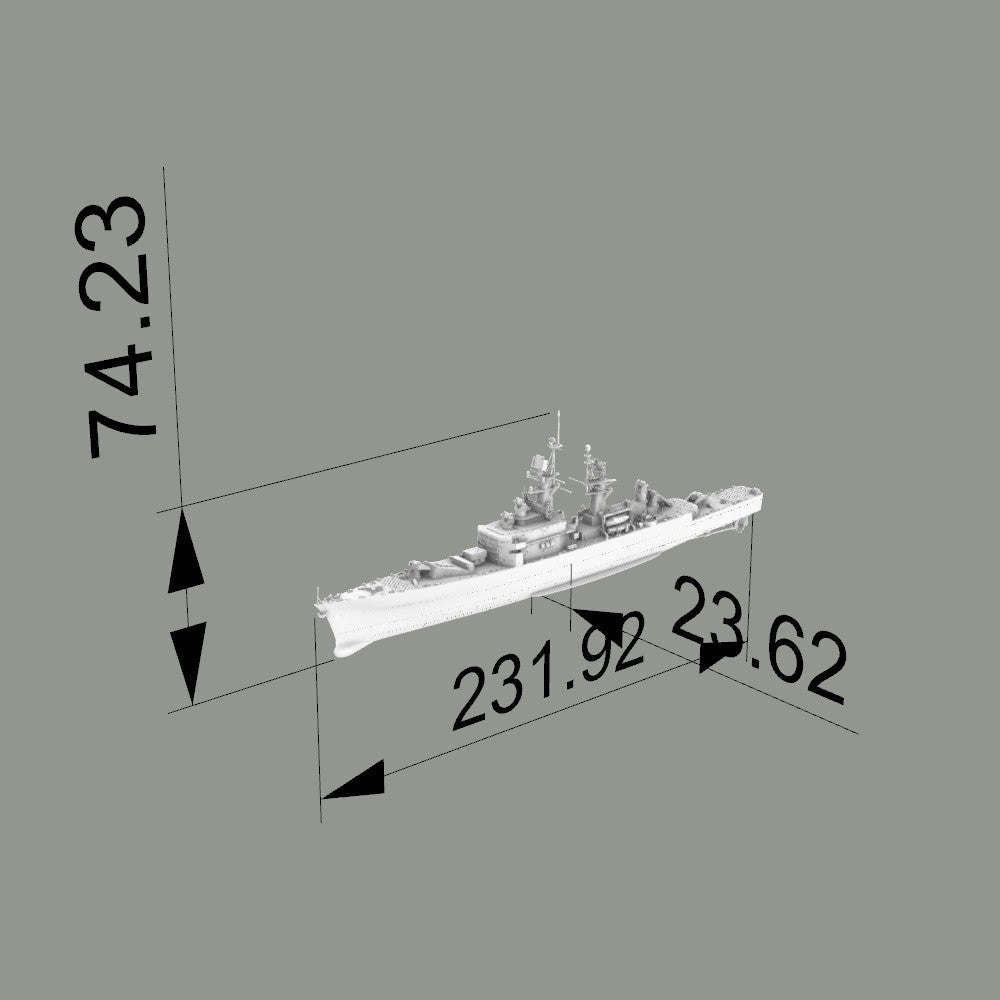 SSMODEL SSC700164 1/700 Military Model USS Leahy Class Cruiser 1968 Water Line