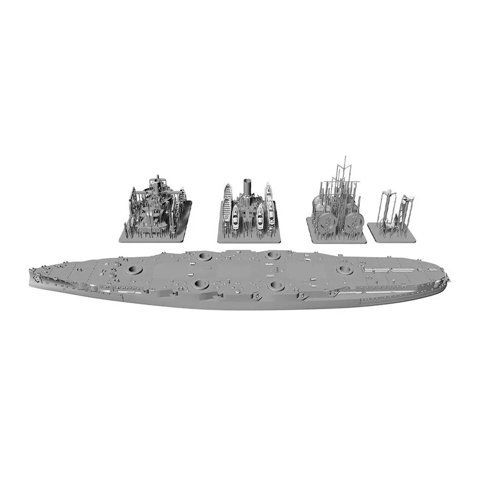 SSMODEL SSC1250519 1/1250 Military Model SMS Nassau Class Westfalen BattelshIP — detail view 6
