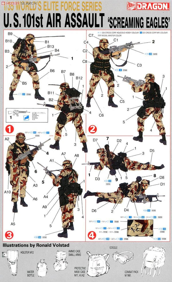 DRAGON 3011 1/35 U.S. 101st Air Assault `Screaming Eagles` Model Kit
