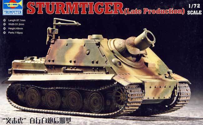 Trumpeter 07247- Sturmtiger Guides Spät Production 1:72 Model Kit New Tip Kit- Main image