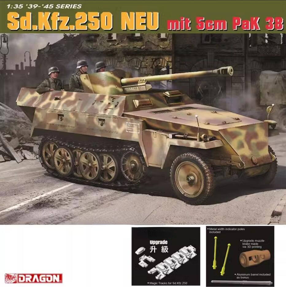 DRAGON 6884 1/35 Scale Sd.Kfz.250 NEU mit 5cm PaK 38 Model Kit Secondary image