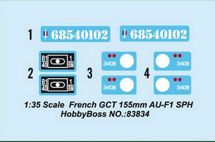 HobbyBoss 83834 1/35 French self-propelled artillery GCT 155mm Plastic Model Kit