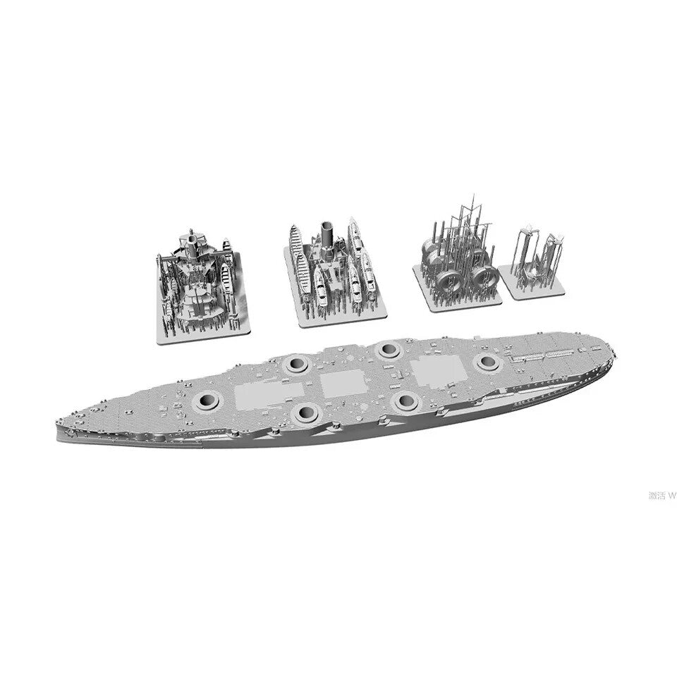 SSMODEL SSC1250519 1/1250 Military Model SMS Nassau Class Westfalen BattelshIP — detail view 5