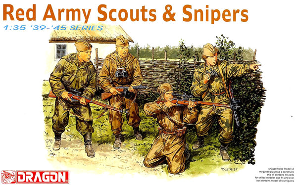 Dragon 6068 WW.II Soviet Army Scout & Sniper (Female Soldier 2 Figures, Male 2 )