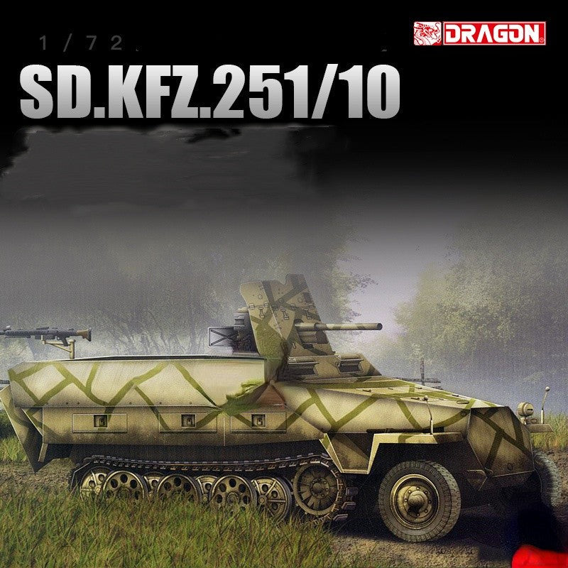 Dragon 7280 1/72 Sd.Kfz.251/10 Ausf.D w/3.7cm Pak Plastic model kit Main image