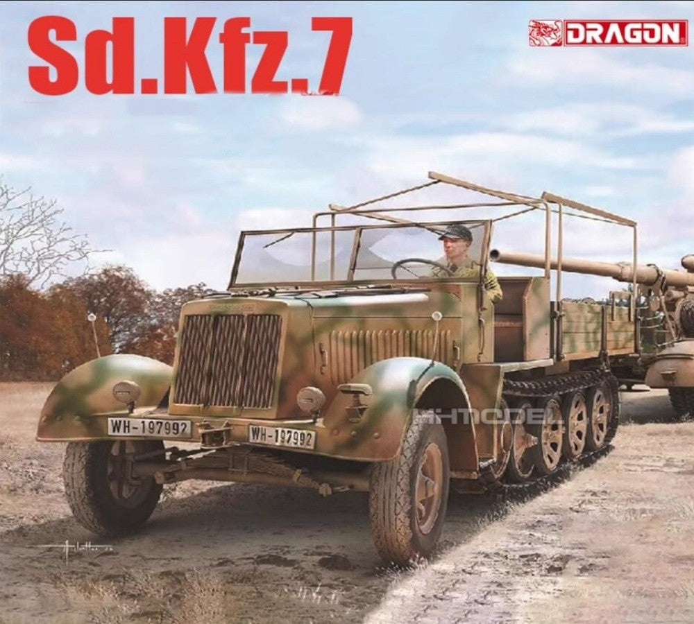 DRAGON 6971 1/35 German Sd.Kfz.7 8ton Late Production mit 88mm FlaK 36/37 Set Main image
