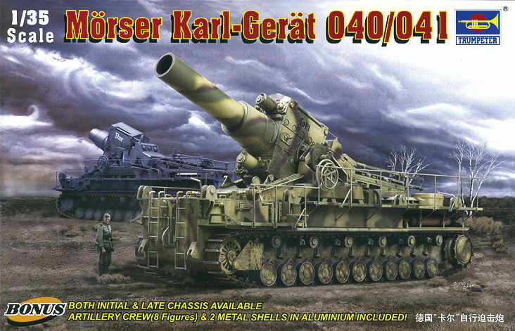 Trumpeter 00215 - 1/35 Mortar KARL Device 040/041 - New — scale model kit