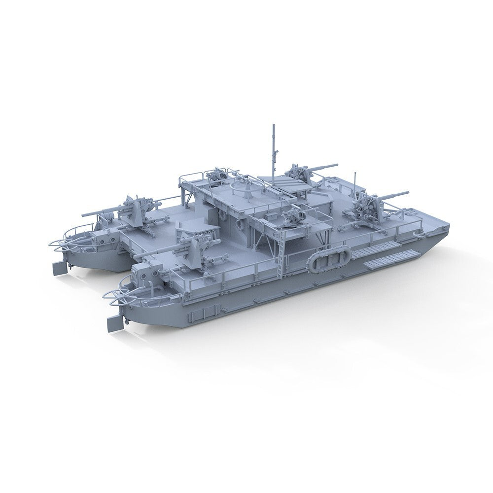SSMODEL 1/350 Military Model Kit German Navy SF40 Siebel Air Defense Ferry