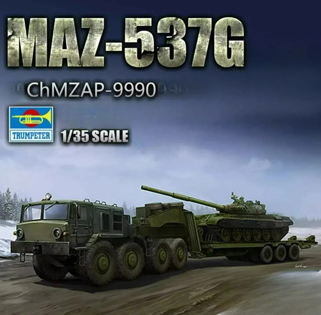 Trumpeter 01065 1/35 MAZ-18.9oz Late Production Type with ChMZAP-9990 Semi 2019