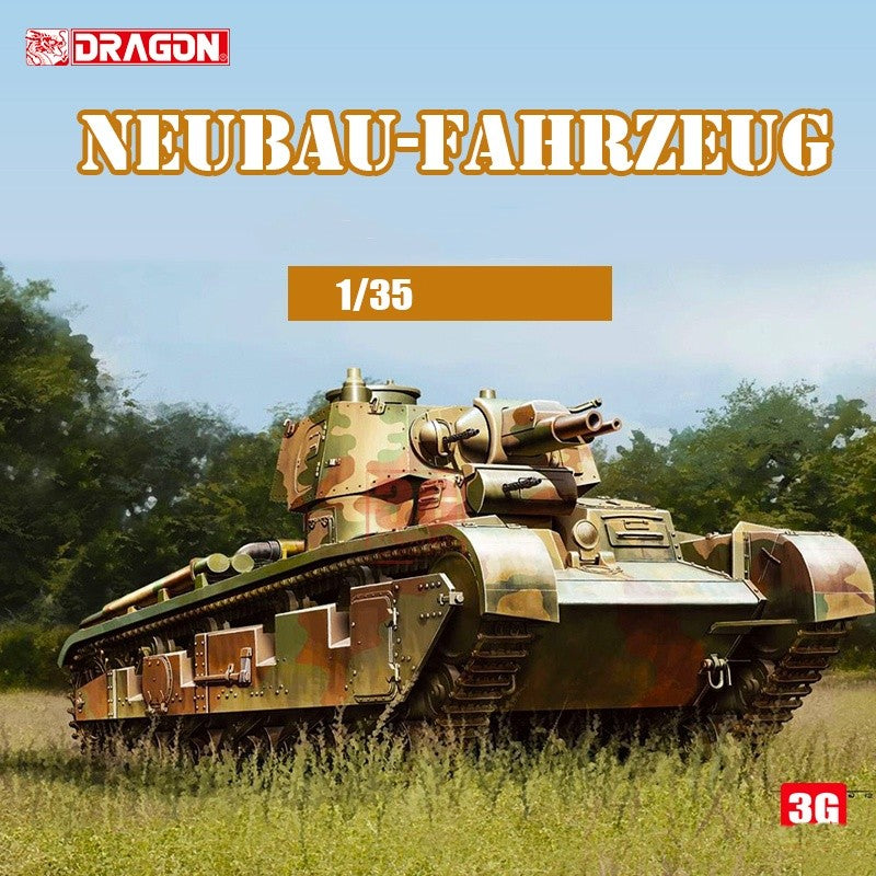 DRAGON 6968 1/35 WW.II GERMAN NEUBAUFARTSOJK MULTI-TURRET TANK CAR 2 Model Kit — detail view 2