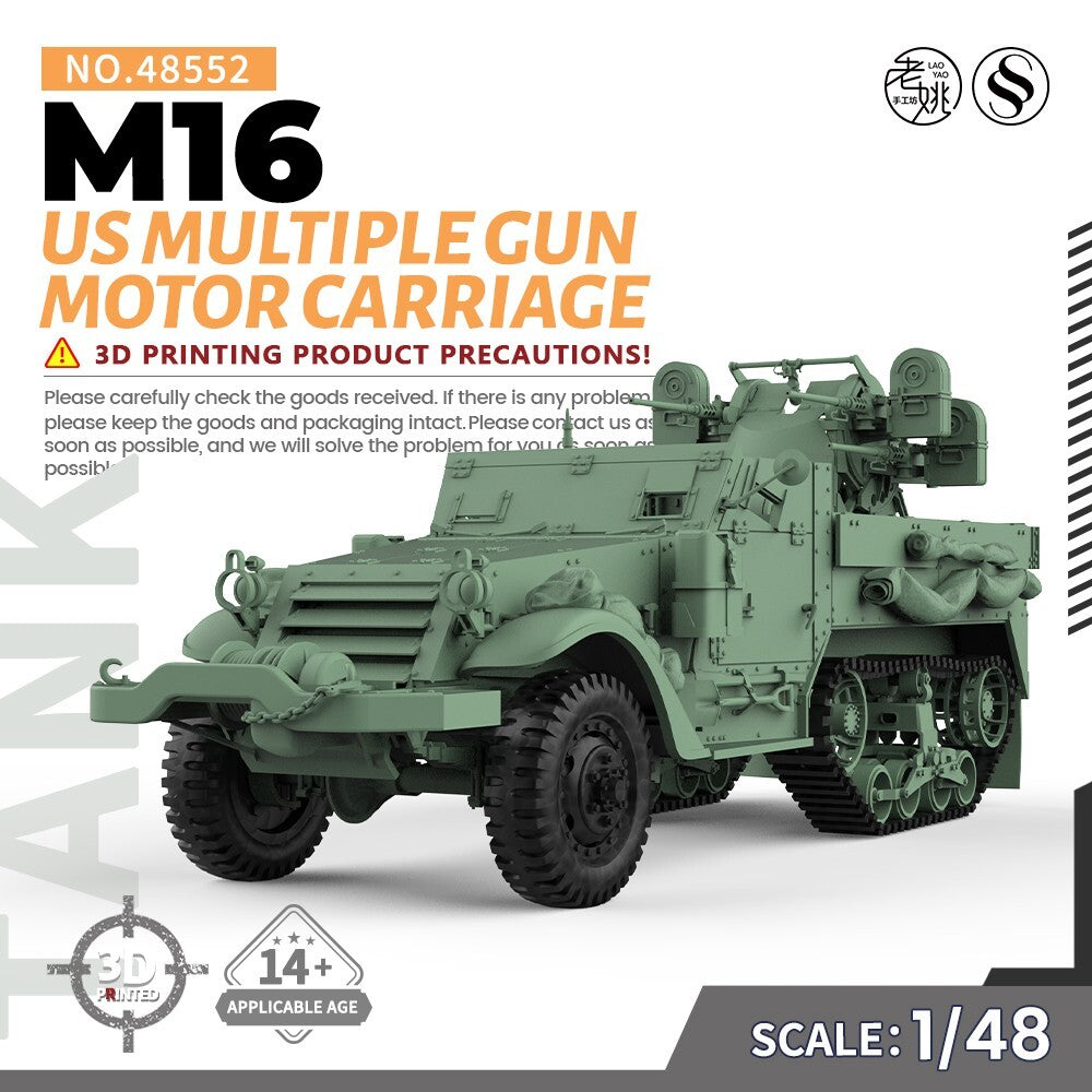 48552 1/48 Military Model Kit US M16 Multiple Gun Motor Carriage Main image