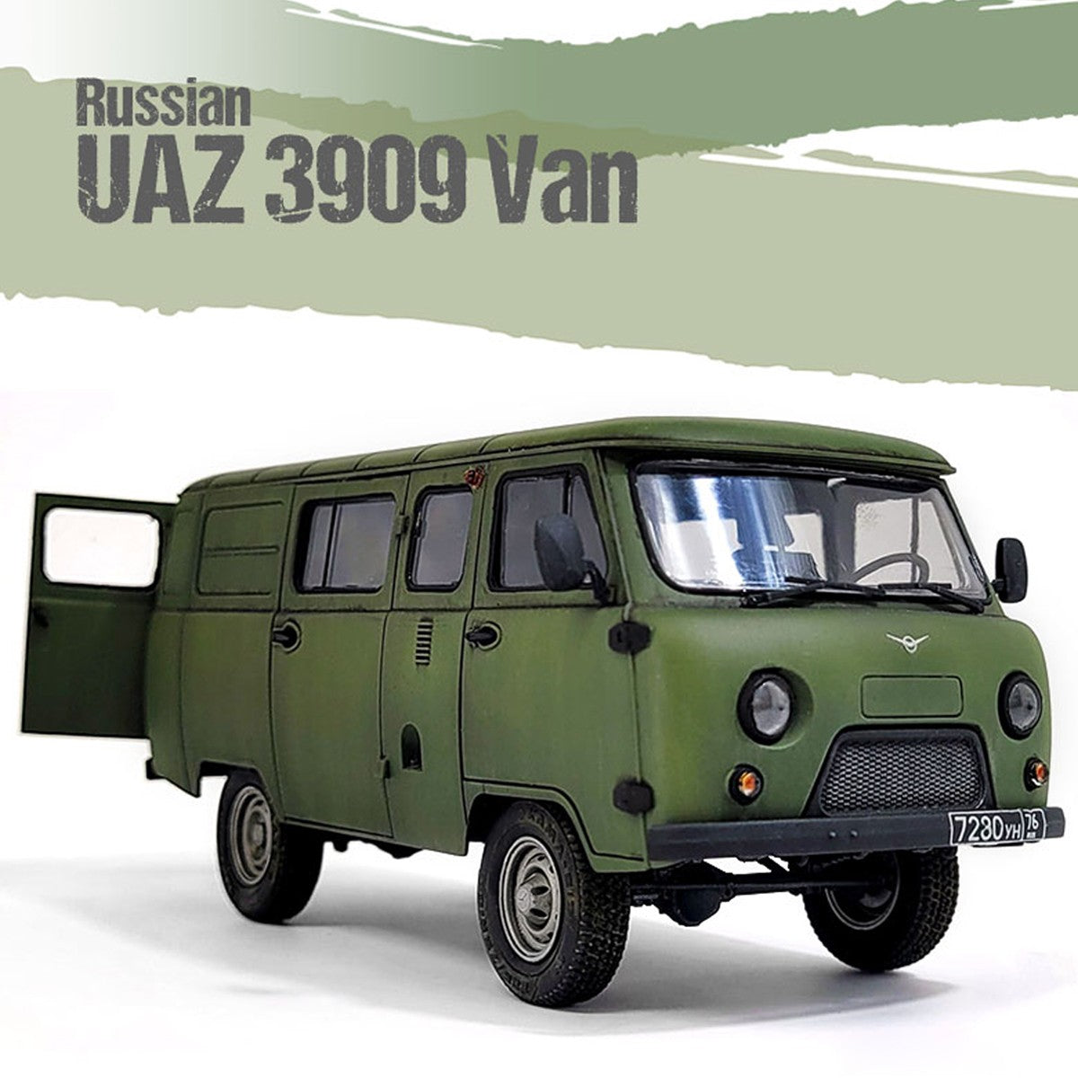 ACADEMY 13552 1/35 Russian UAZ 3909 Van Truck Assembly Model Kit Secondary image