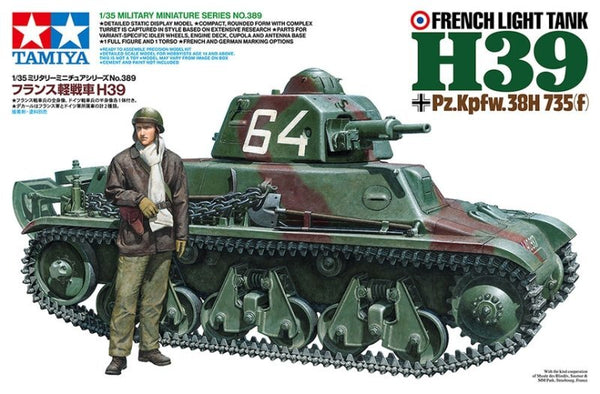 Tamiya 35389 1/35 Scale Model Kit WWII French Light Tank H39 Pz.Kpfw.38H 735(f)