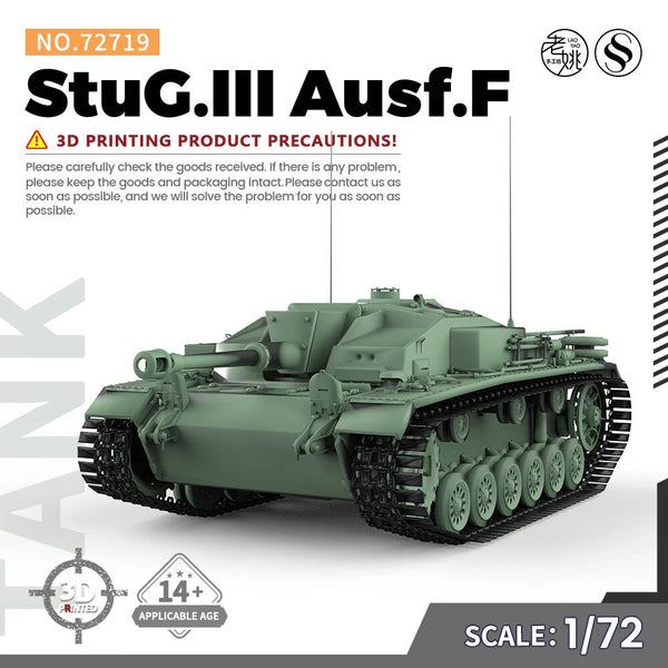 SSMODEL SS72719 1/72 25mm Military Model Kit German StuG.III Ausf.F