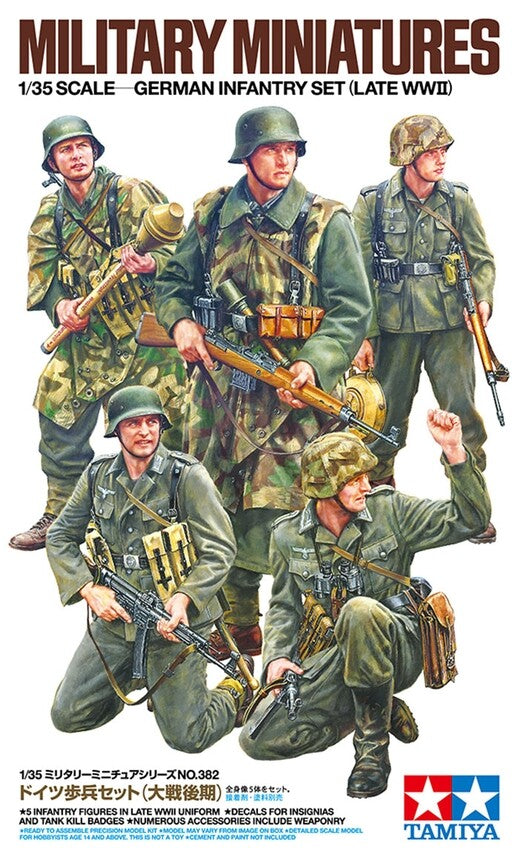 Tamiya 35382 1/35 Scale Military Figure Model Kit Late-WWII German Infantry Set Main image