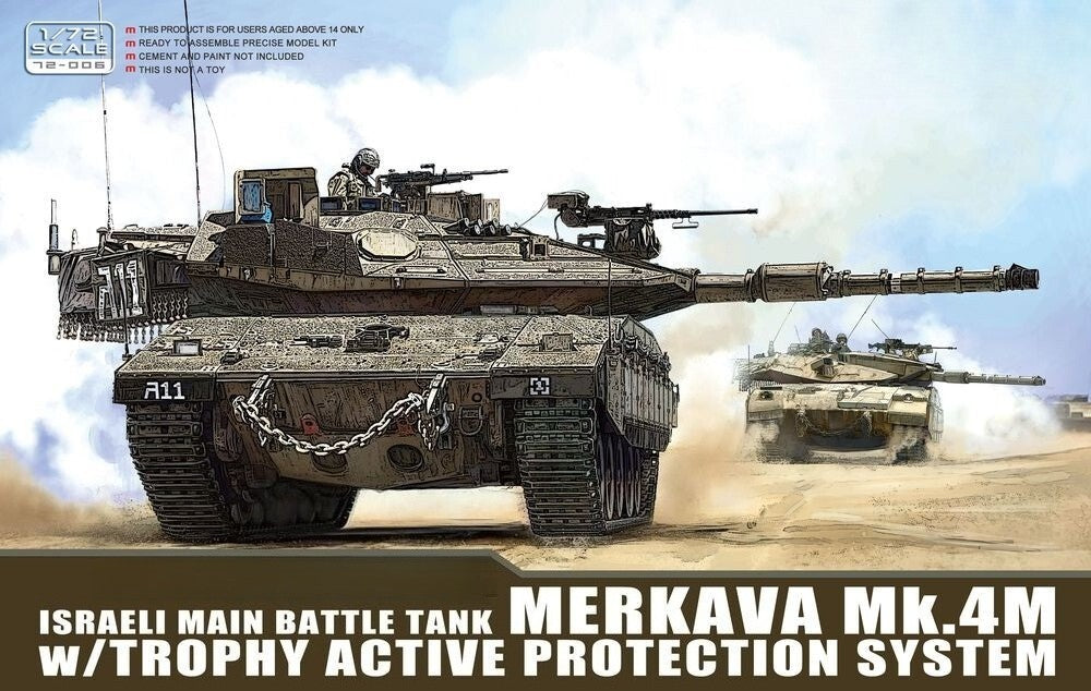 MENG 72-006 1/72 Israeli MBT Merkava Mk.4M w/Trophy Active Protection System