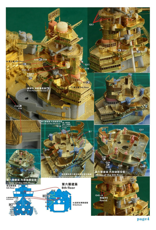 Five star FS710180FH 1/700 WWII IJN Nagato Upgrade set for Aoshima Full Hull