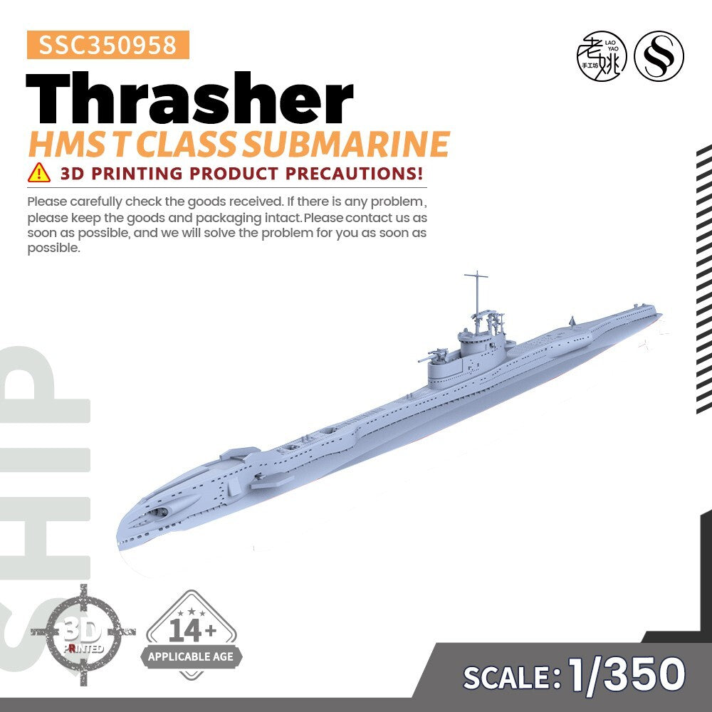 SSMODEL SSC350958 1/350 Military Model Kit HMS T Class Submarine Thrasher Main image