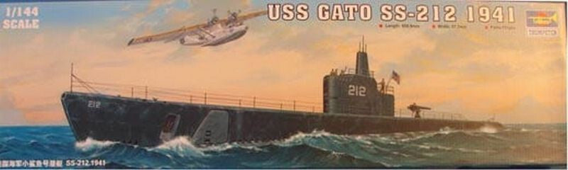 1/144 GATO SS-212 American diesel-electric submarine Trumpeter 05905 Model kit Main image
