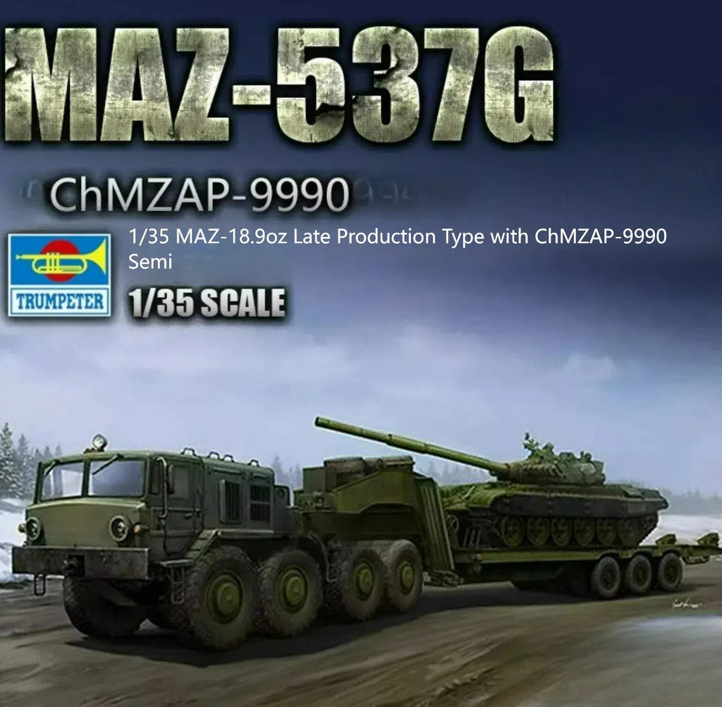 Trumpeter 01065 1/35 MAZ-18.9oz Late Production Type with ChMZAP-9990 Semi 2019