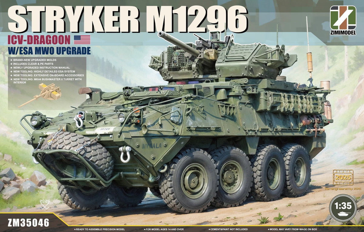 Zimi Model ZM35046 1/35 M1296 Stryker ICV-Dragoon w/ESA MWO Upgrade Model Kit Main image