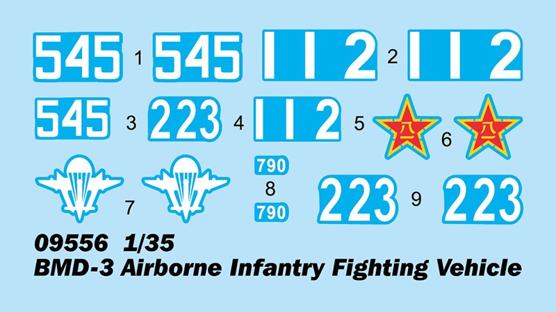 Trumpeter 09556 BMD-3 AIRBORNE INFANTRY FIGHTING VEHICLE Model Kit 1/35 — detail view 3