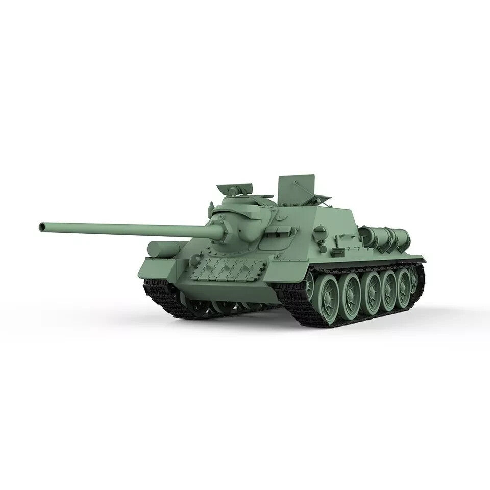 SSMODEL SS32753 1/32 Military Model Kit Soviet SU-100 Tank Destroyer WOT Main image